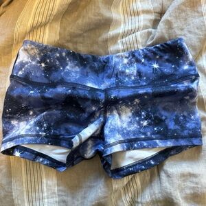 Fleo Blue and White Athletic Shorts for Active Comfort